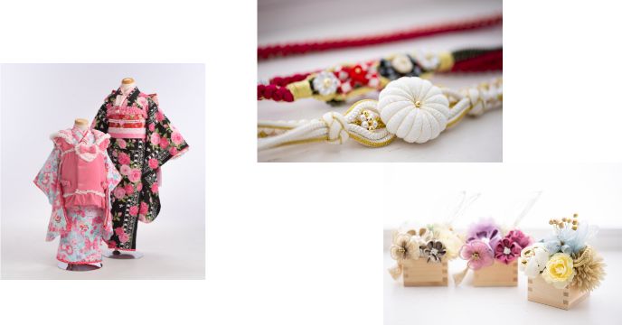 山口写真のレンタ衣装・小物の一例