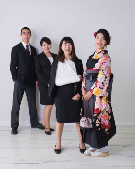 大学卒業のお祝い写真