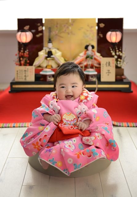 赤ちゃんのお祝い写真