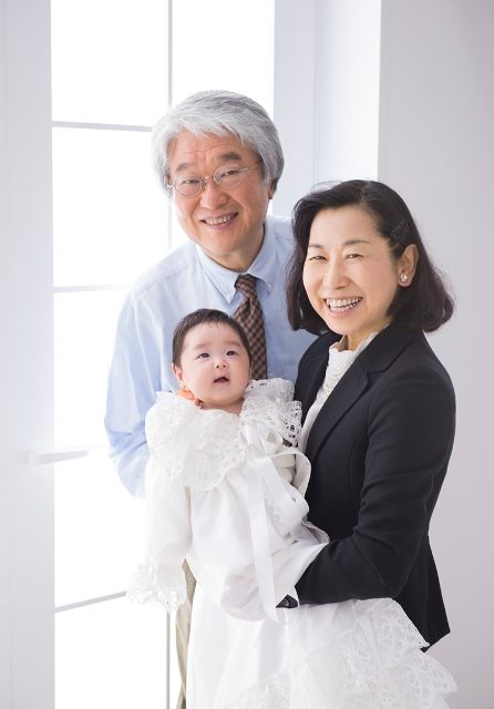 赤ちゃんのお祝い写真